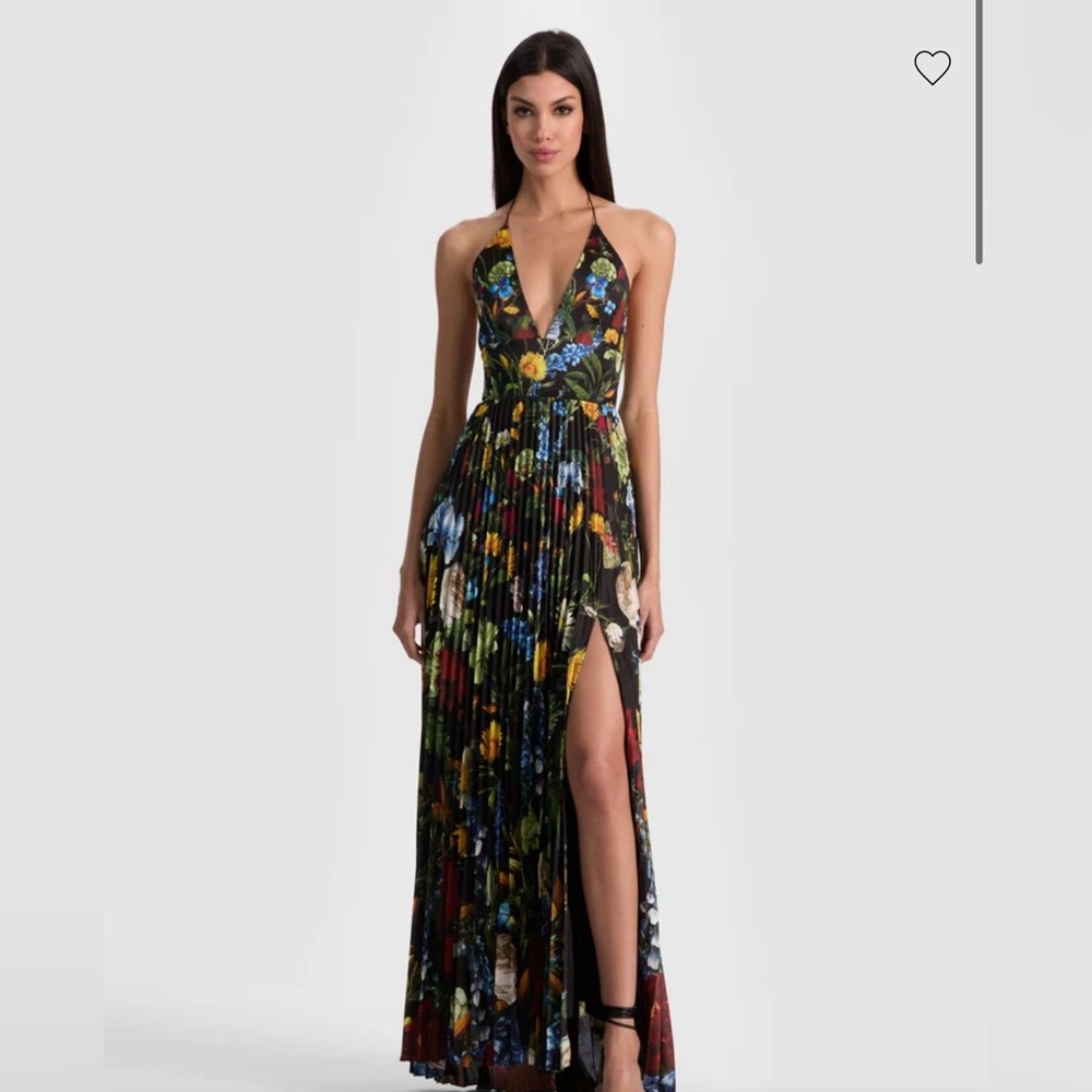 Alice + Olivia Multicolor Floral Maxi Dress